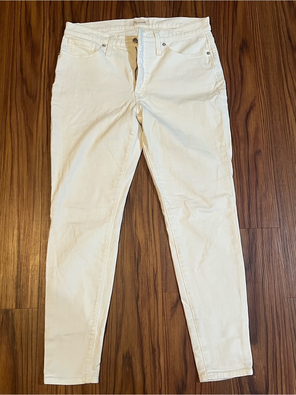Madewell Women's Skinny Jeans in White/Cream